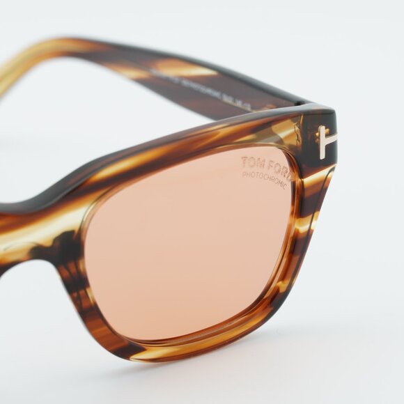 Tom Ford Snowdon FT0237 53E Sunglasses Havana Square Frame, Brown Lenses - Picture 2 of 10